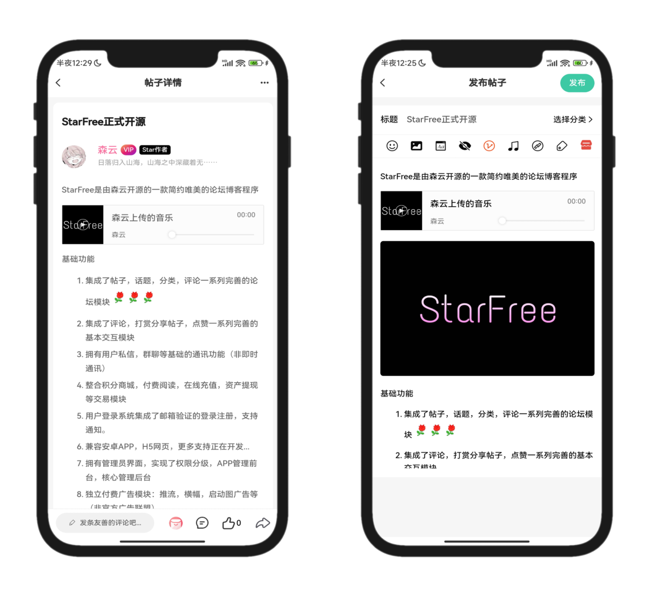 2025年最新唯美社区StarFree社区论坛前后端源码-3